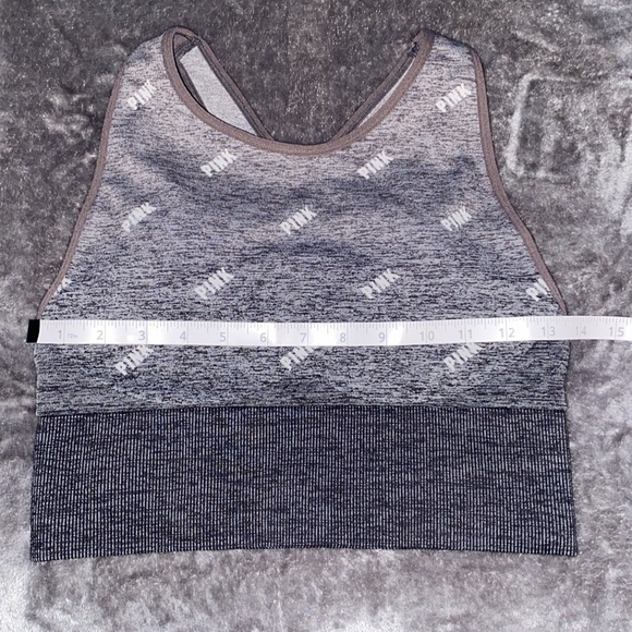 PINK Active Seamless Lightly Lined & Padded Sports Bra Gray Size Medium - Picture 4 of 6